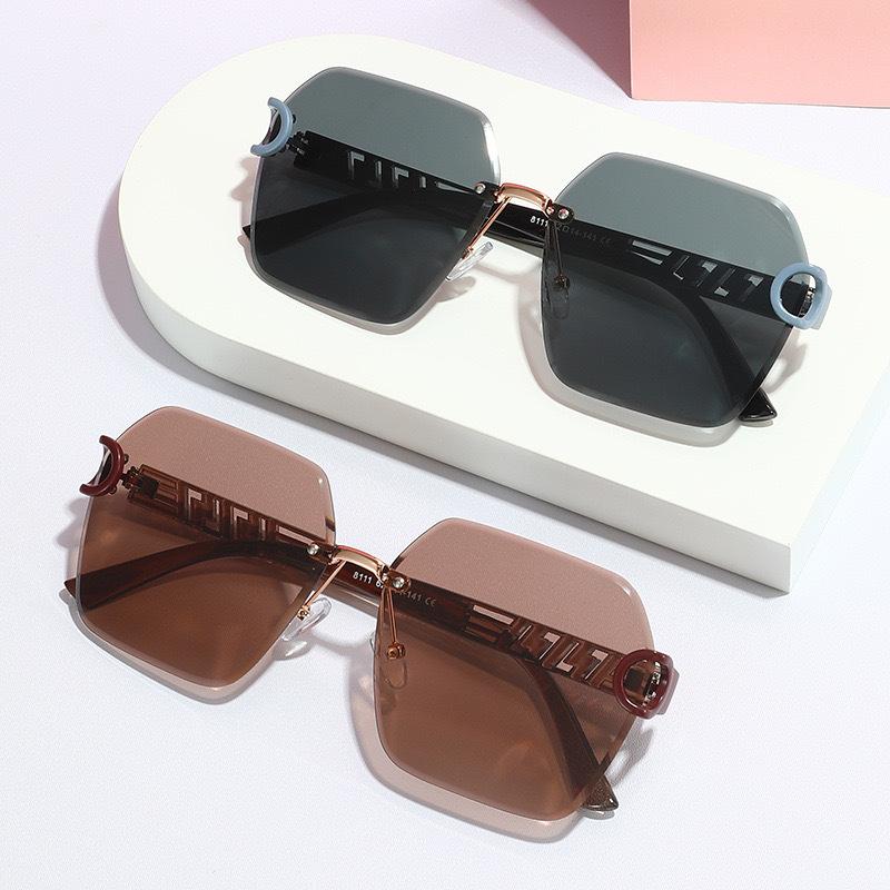 Bezrámové Orezané Nepravidelné Dámske Slnečné Okuliare Uv Ochrana Okuliare Trendy Retro Slnečné Okuliare Pánske