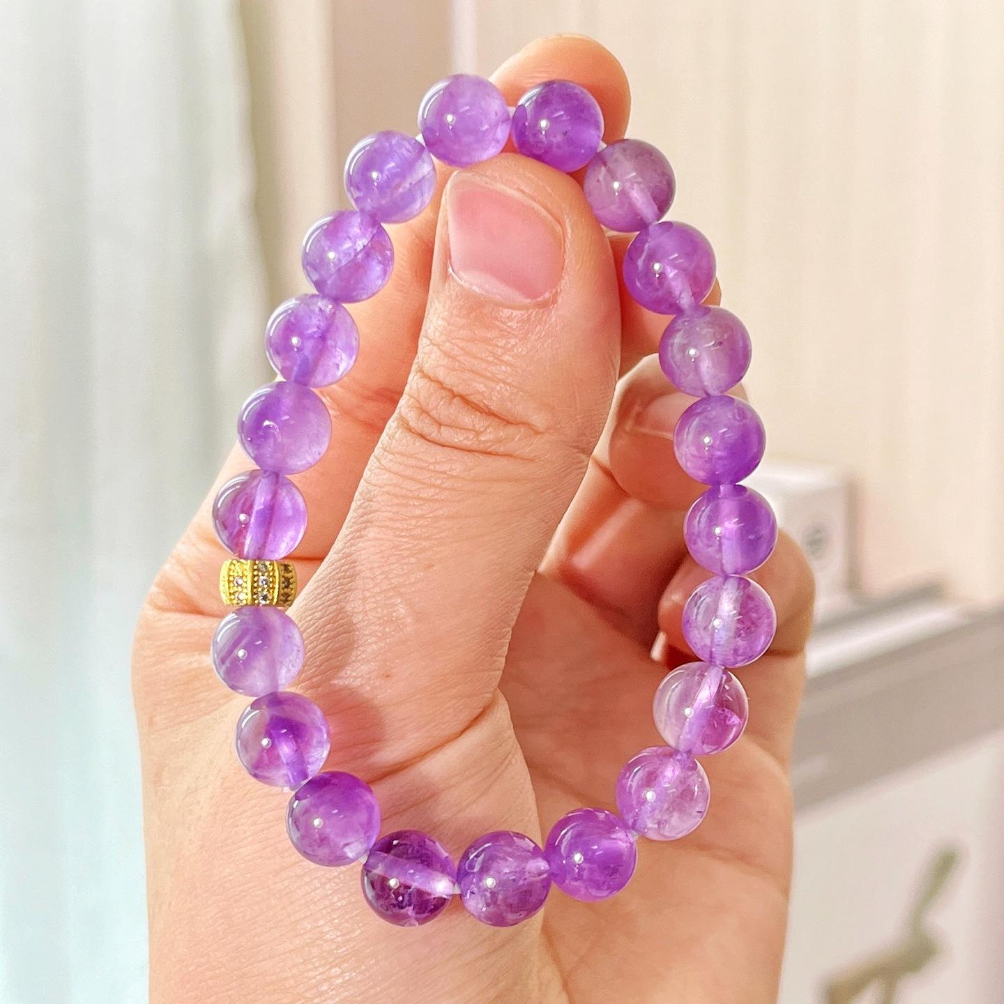 8M Lavender Purple Natural Amethyst Bracelet Bracelet