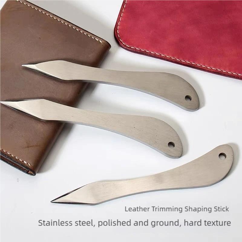 Professionelles Lederhandwerkzeug Edelstahlkanten Schräder für präzises Markieren, Trimmen und Formen von Projekten