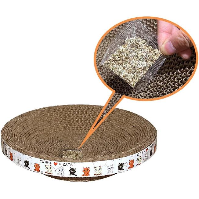 Round Scratching Board Toy Funny Claw Grinder Corrugated Paper Kitten Bed Wear-Resistant Scratcher Nest for Cats Scratcher Cardboard House Large