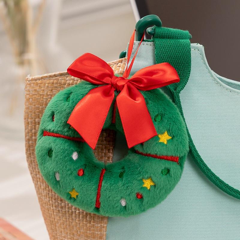 Christmas Decorations Gingerbread Man Christmas Tree Wreath Plush Toy Doll Christmas Tree Decoration Pendant