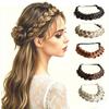 Elastic Band Synthetic Braided Hair Band Adjustable Fishbone Braid Lazy Headband Women