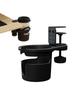 Desk Cup Holder Universal Adjustable Upgraded Arm Clamp Stand for Coffee Mugs Table Edge Clamp Cup Holder Anti-Fall Desk
