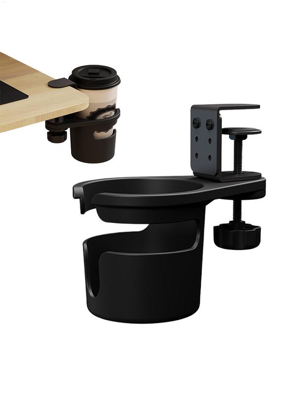 Desk Cup Holder Universal Adjustable Upgraded Arm Clamp Stand for Coffee Mugs Table Edge Clamp Cup Holder Anti-Fall Desk