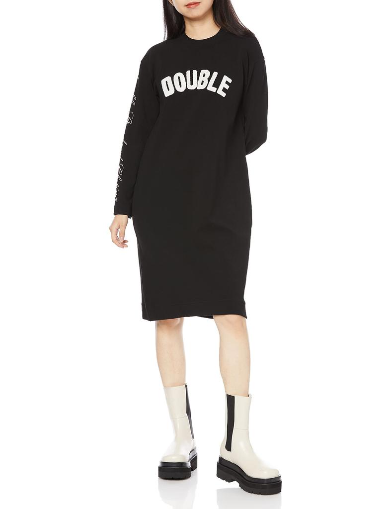 Double Standard Clothing Heather Inlay Knit Size 38 Dress, 0201-180-213, Women's, Black,