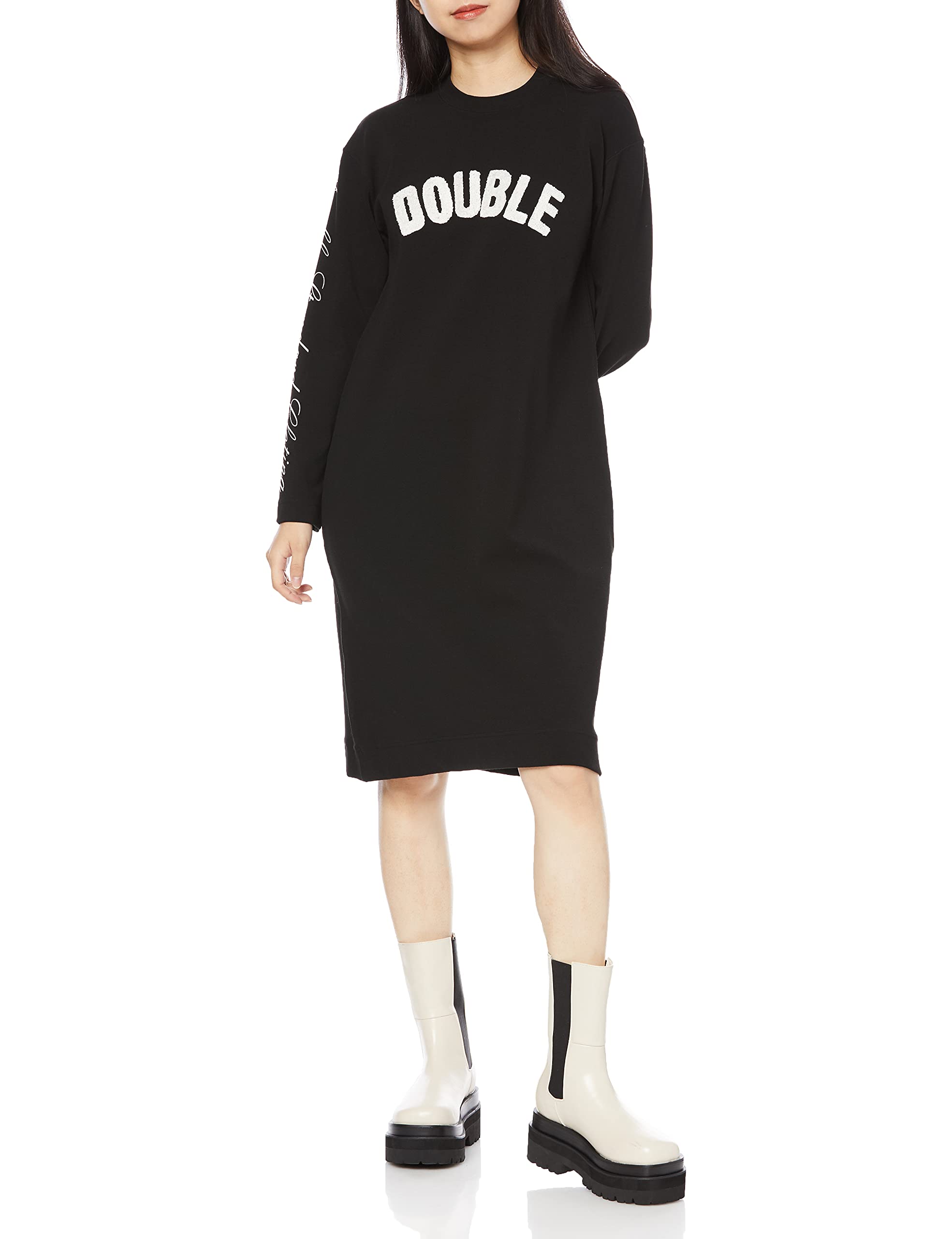 

Double Standard Clothing Heather Inlay Knit Size 38 Dress, 0201-180-213, Women s, Black, чёрный