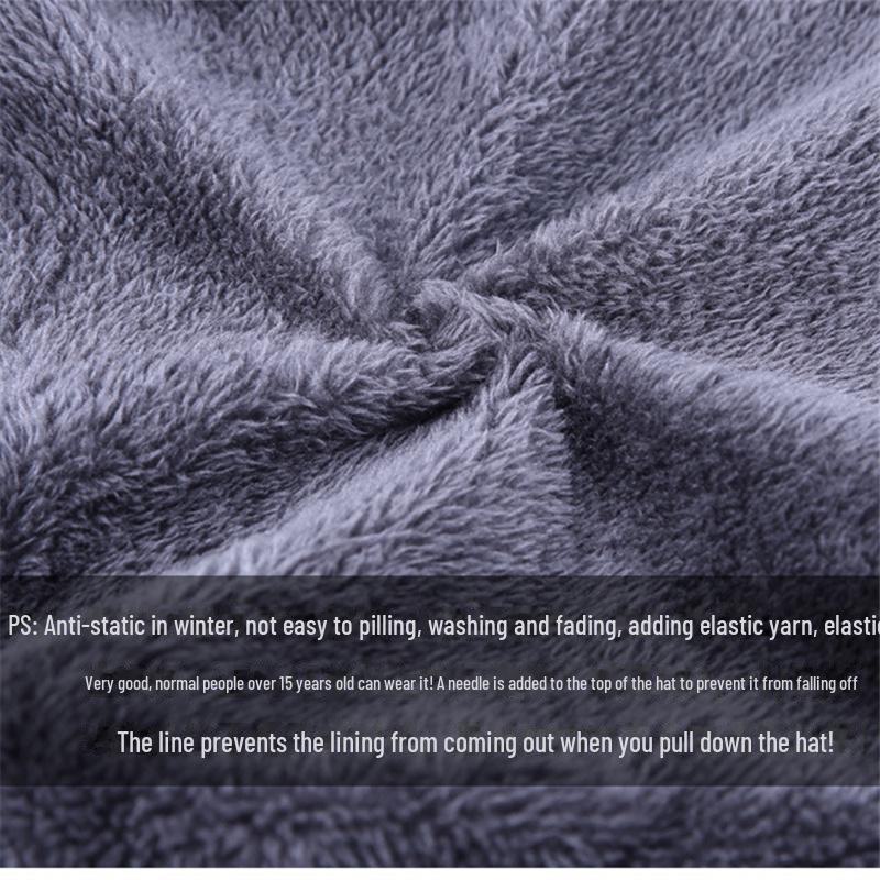 Set Unisex Căciulă Tricotată, Fular și Mască de Catifea cu Protecție pentru Gât pentru Călărie, Căldură de Toamnă/Iarnă