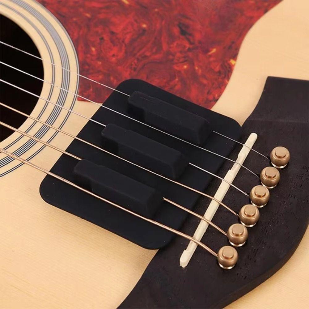 Reusable Guitar Mute Pad Soft Silicone Noise Reduction Tool Guitar String Muffler  Studio Practice