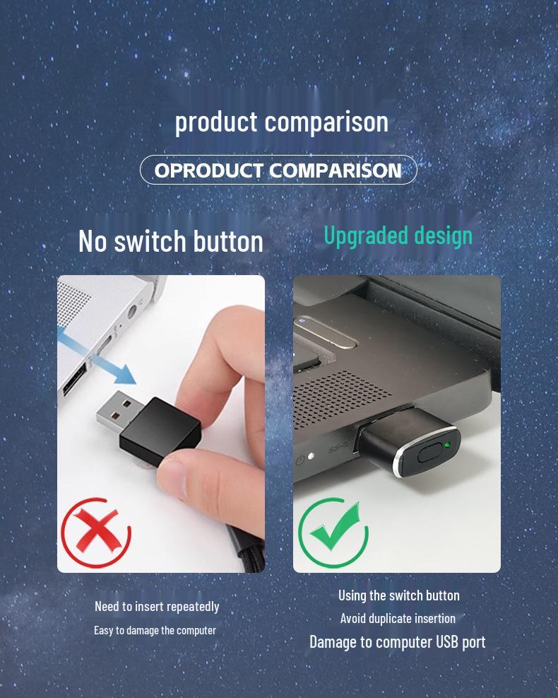 USB Mouse Mover: Anti-Sleep Jiggler Prevents Screen Lock