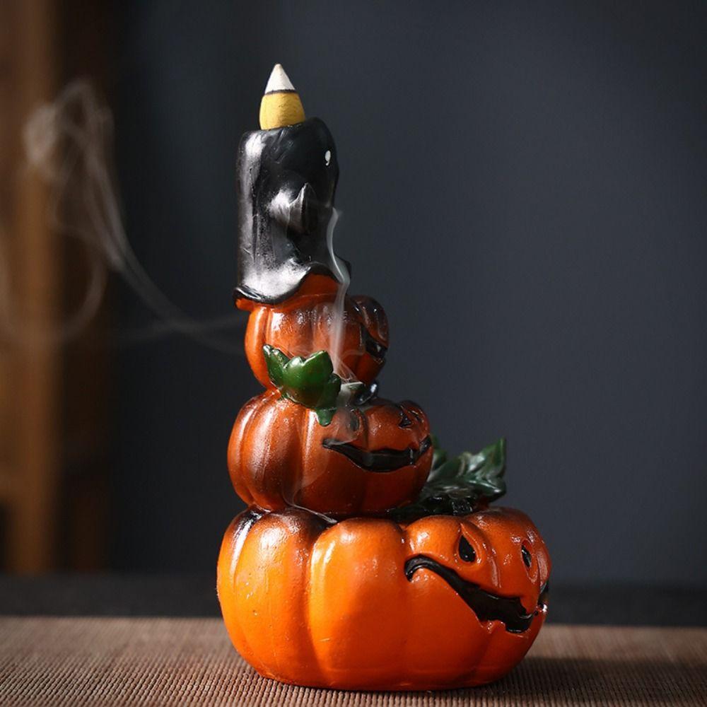 Retro Pumpkin Backflow Incense Holder Resin Backflow Incense Burner  Home Office Decoration