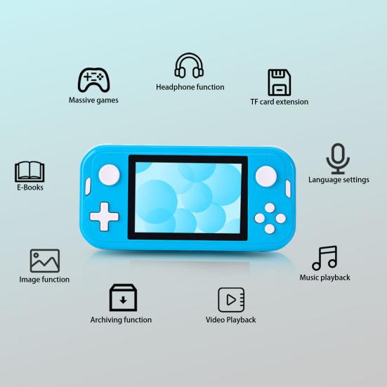 Vintage Game Console 3.5 Inch Screen HD-compatible Dual Joystick Control One Click Archive Support TF Card Video Game Console Game Player