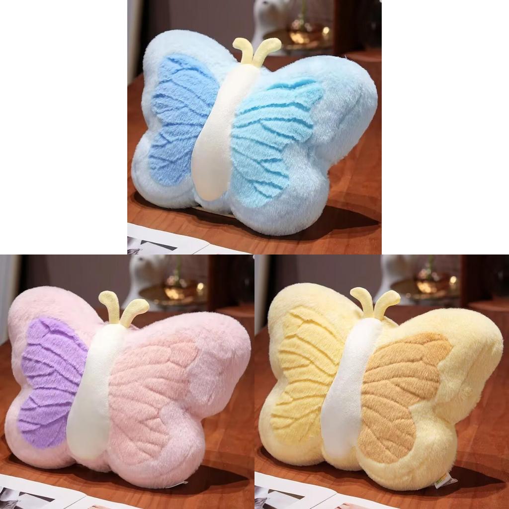 Cute Girl Butterfly Plush Pillow With Soft Polyester Filling For Bedside Decor And Gifts