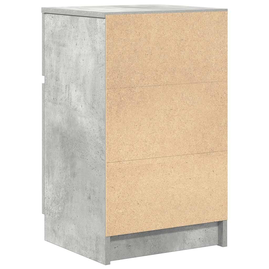 Nightstand Concrete Gray 39x35x65 cm Engineered Wood