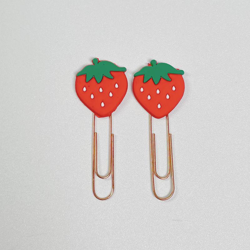 Rose Gold Creative Cartoon Metal Paperclip – Cute Irregular Bookmark Gift for Students