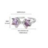 Fashion Design Sense Gold-plated Diamond Butterfly Love Open Copper Ring Women's Fashion Versatile Ring Hand Jewelry