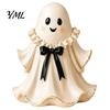 Kreative saisonale Heimdekoration Halloween Harz Geisterfigur mit Weidenkorb, Niedliche Tischplatten-Eingangsbereich Akzente Dekoration, Feiertags-Schmuck-Organizer