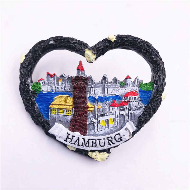 Harz Magnetischer Kühlschrankmagnet - Deutschland, Spanien, Dänemark, USA, Österreich, Kanada, Italien, Australien, Norwegen