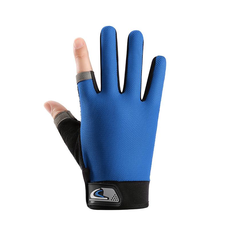 

Cycling Sports Fishing Gloves Half Finger Men s Women s Bicycles Driving Outdoor Touchscreen Leakage Two One size fits all синий