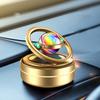 Solar Car Air Freshener Interstellar Double Ring Rotating Car Perfume Fragrance Aromatherapy Diffusing Car Interior Decor