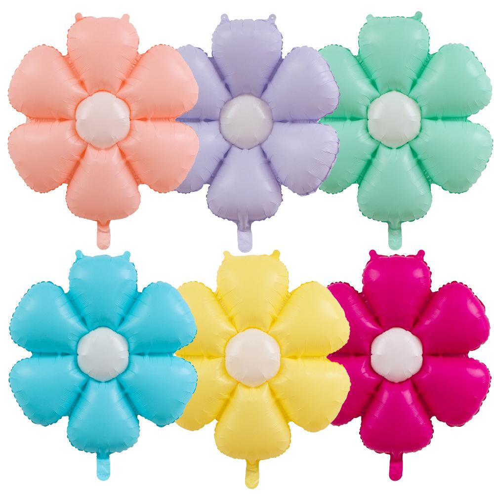 

12/18 Inch 10/20pcs Flower Balloon Macaron Candy Color Daisy Flower Balloon Birthday Party Decoration Wedding New Year Balloon 10pcs&12inch