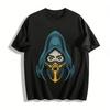 Dark Style Ninja Mask Print Trendy Cool T-Shirt Pure Cotton T-shirt