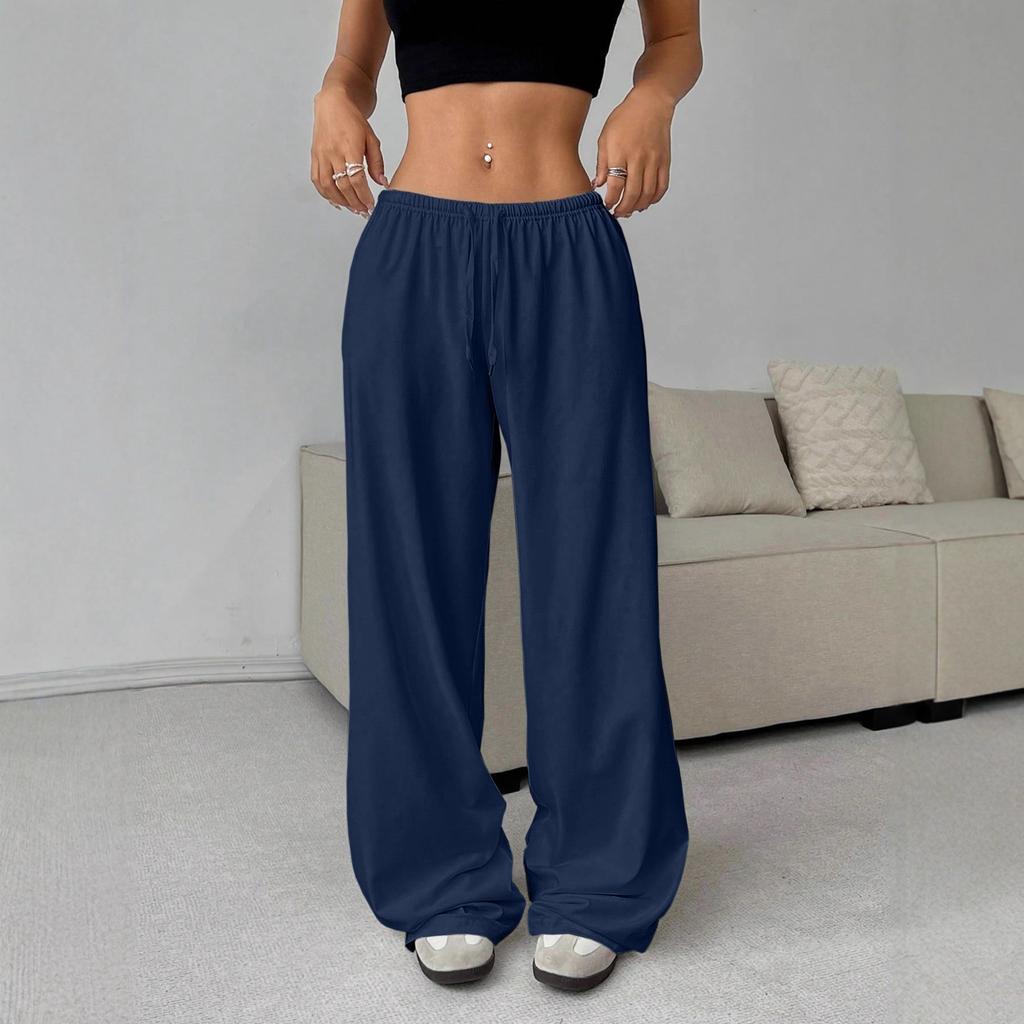 Women's Wide Leg Casual Pants, High Waist Loose Fit Lounge Trousers, 7 Colors