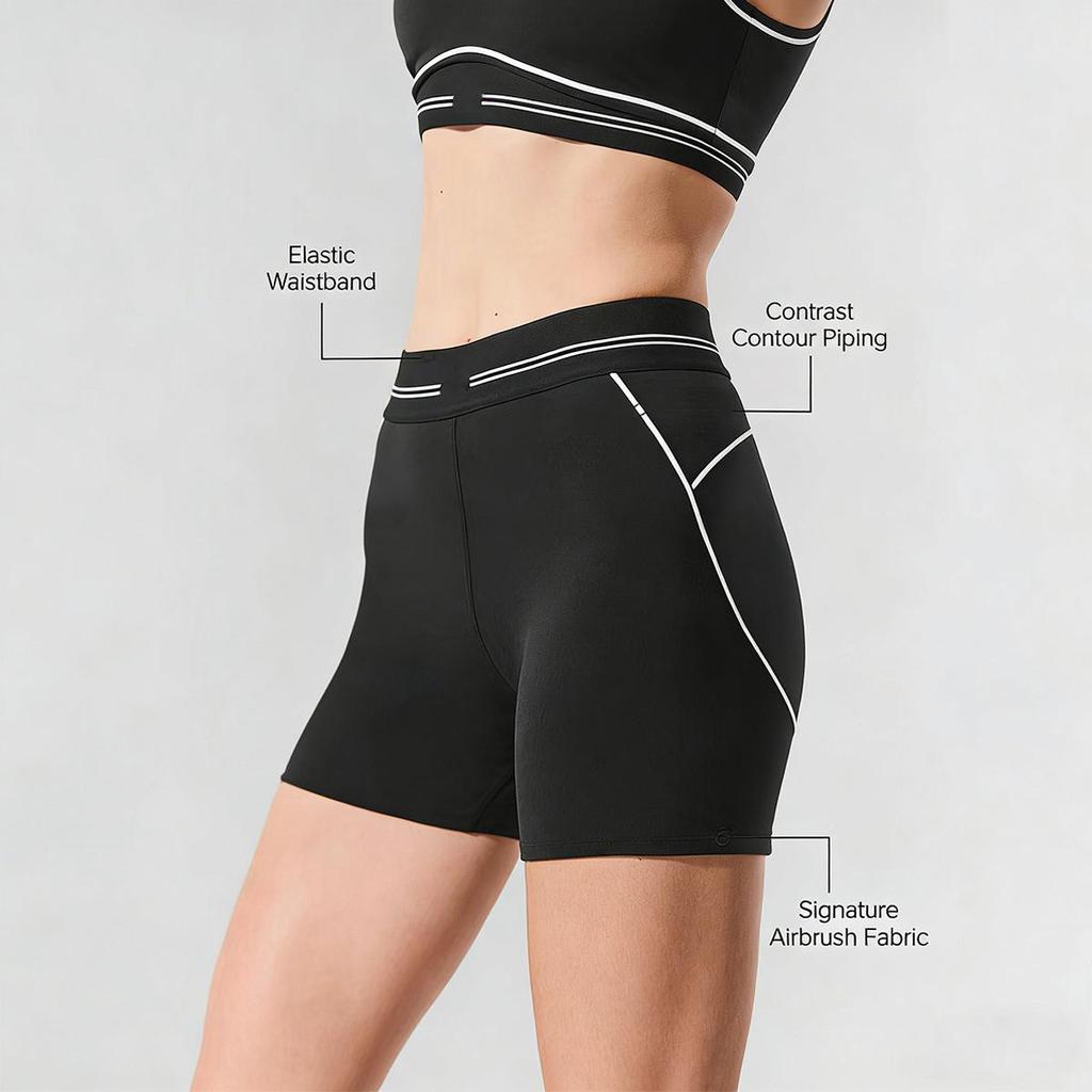 Alo Yoga Damen Farbkombination Sportanzug: Hautnahes Gefühl, Po-Hebend, Dreipunkt-Shorts für Laufen und Fitness