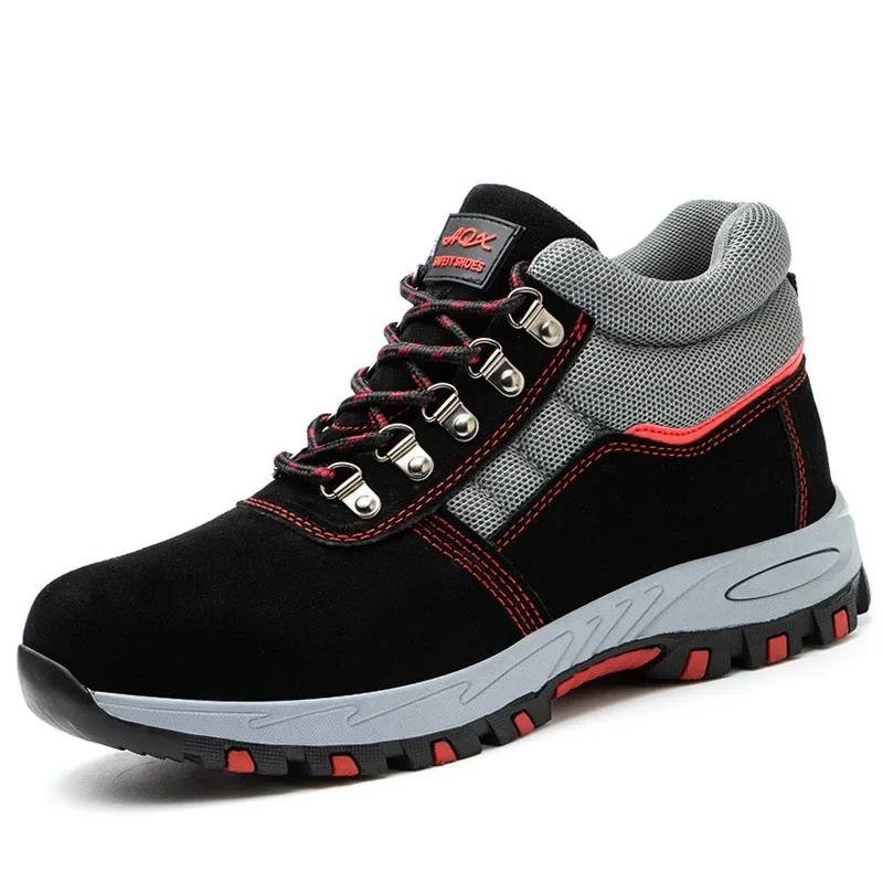 Fashion High Quality Men Safety Boots Work Boots Steel Toe Shoes Puncture-Proof Male Boot Winter Boots Warm Safety Botines for Men Botas