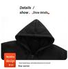 Men's Heated Zip-Up Hoodie – Heat-Generating, Sport Casual, Solid Color Cardigan.