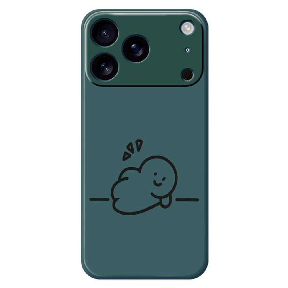 For iPhone 17 Pro Case Stick Figure Pattern Printing Straight Edge TPU Phone Back Cover