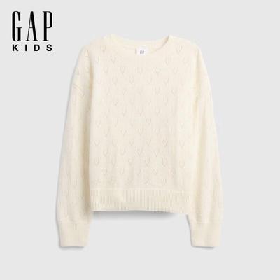 Girls' Toddler Hollow Knit Long Sleeve Sweater