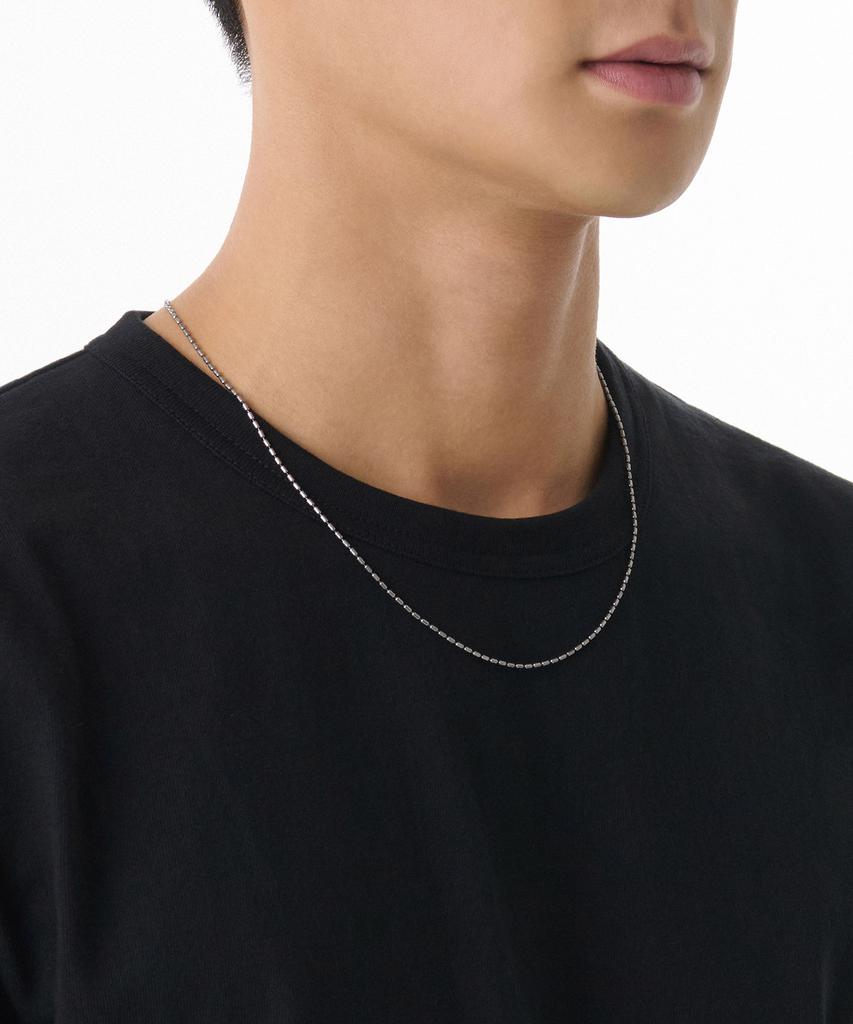 Musinsa Standard Cylinder Chain Necklace [Silver]