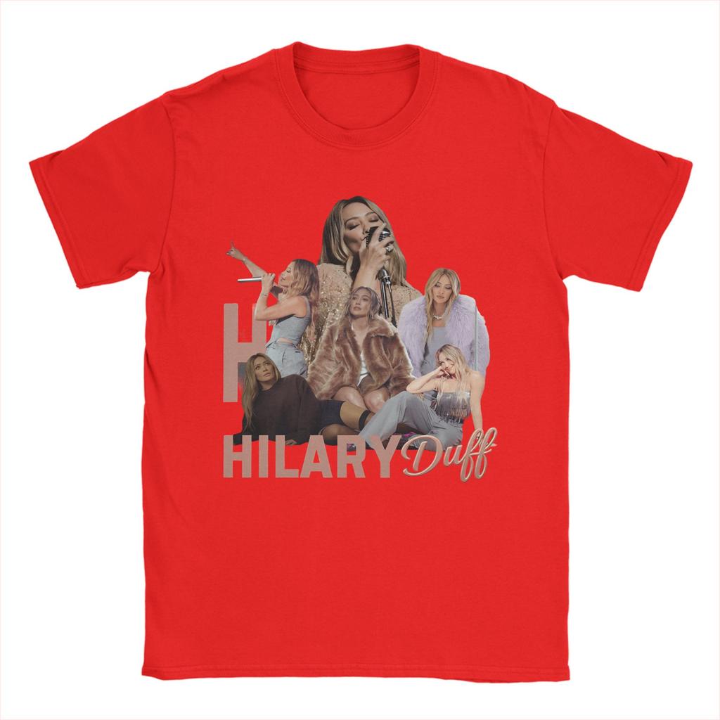 Hilary Duff New Arrival T Shirts for Unisex Women Cotton Tee Shirt Clothes