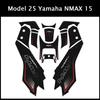 Suitable for 25 Types of Yamaha NMAX155 Fuel Tank Stickers, Body Protection Decals, Anti-scratch and Waterproof Modification Accessories
