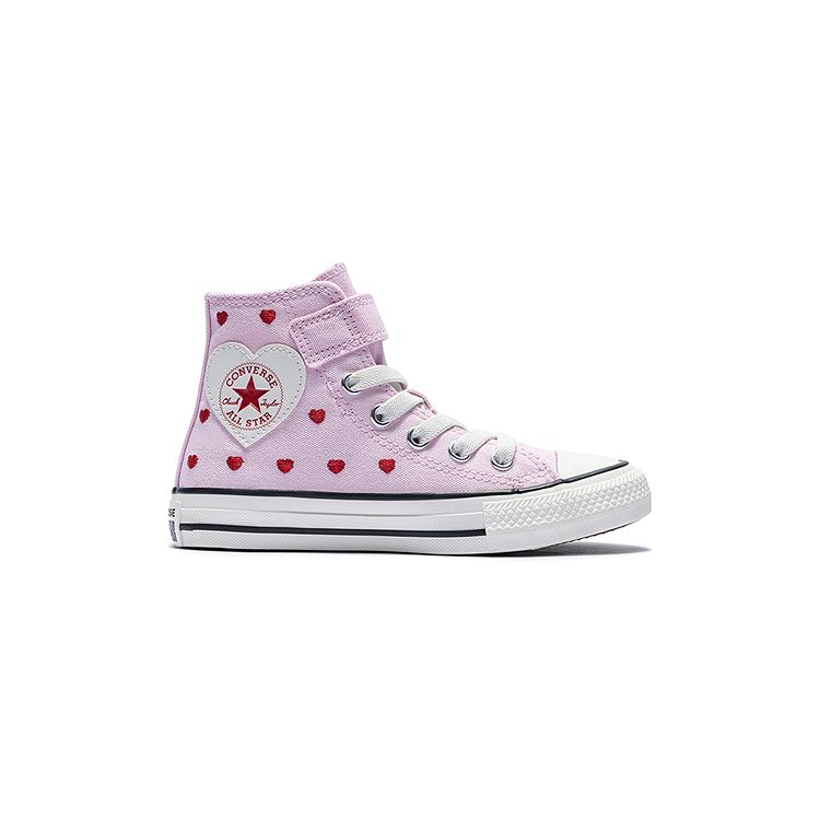 Converse Youth Velcro Heart Print Casual Cute Canvas Shoes Kids sneaker A19066C
