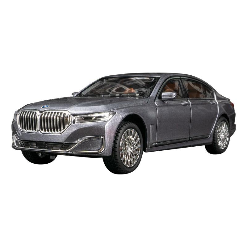 1:24 simulation BMW 760Li alloy car model ornament sedan sound and light shock absorber door and engine hood trunk can be opened