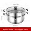 Thickened 304 Stainless Steel Soup & Milk Pot with Steamer for Induction & Gas Cookers
