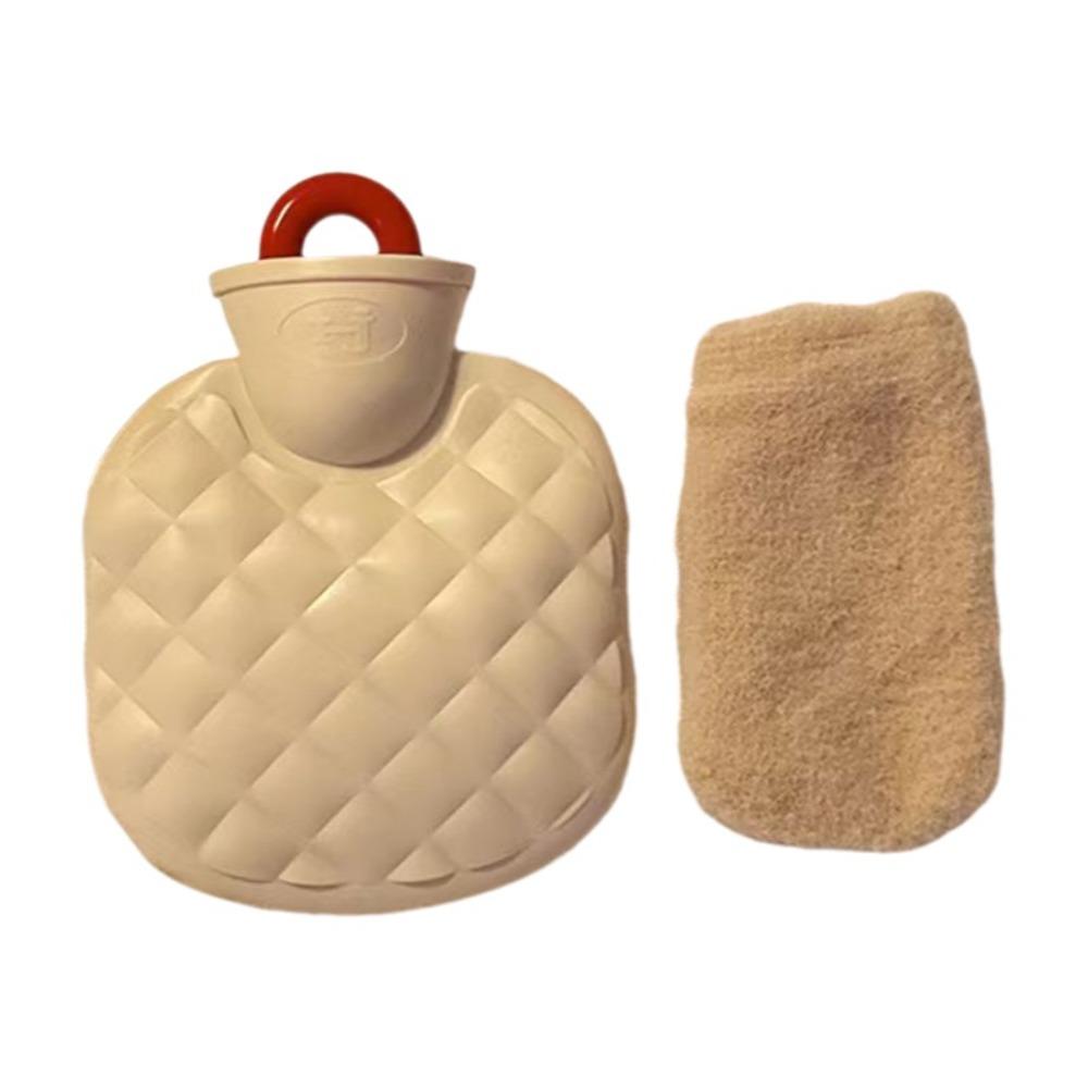 Removable Cover Hot Water Bottle Anti-scalding Hand Warmer Cute Hot Water Bag Hand Warming
