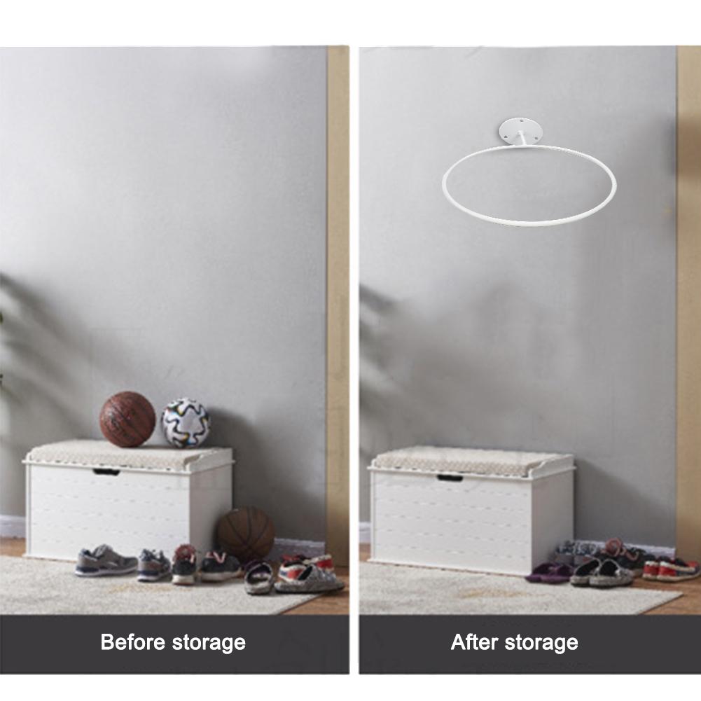 Wall-mounted Basketball Storage Rack Basketball Display Rack Metal Organizer Multi-function for Football Volleyball Collection