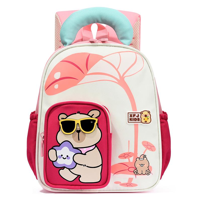 Lightweight Cute Cartoon Animal Backpack for Boys & Girls Aged 3-6 with Spine Support and Weight Reduction