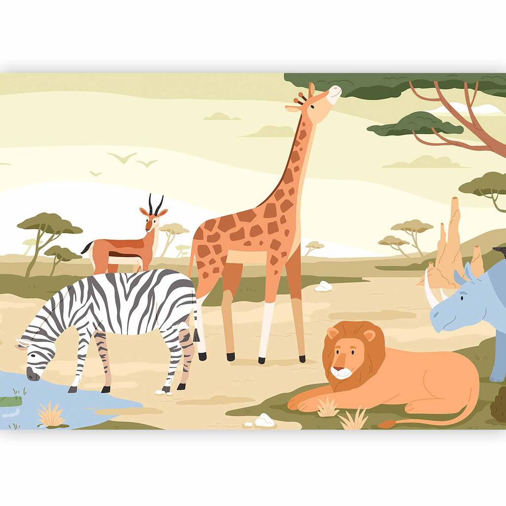 Wallpaper - Animals from the Jungle Vector Illustration