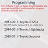Key Fob Keyless Entry Fits For 2013-2018 Toyota RAV4 / 2014- Highlander / 2018- Sequoia Remote Control Key Replacement 4 Button GQ4-52T 89070-0R100
