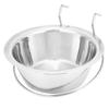 Pet Dog Cat Stainless Steel Hanging Type Bowl Durable Water Food Pot Hanging on Cage with Fixed Bracket