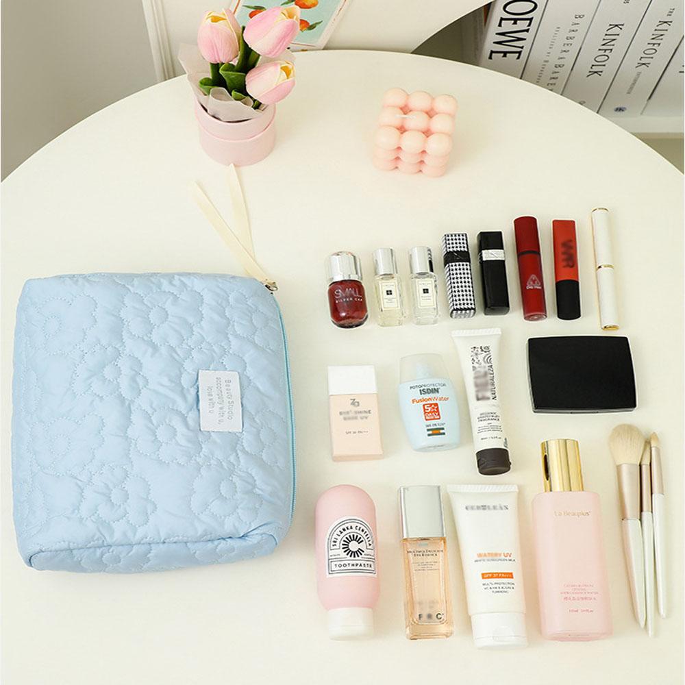 Embroidery Large-Capacity Cosmetic Bag Waterproof Portable Storage Bag Travel Makeup Pouch