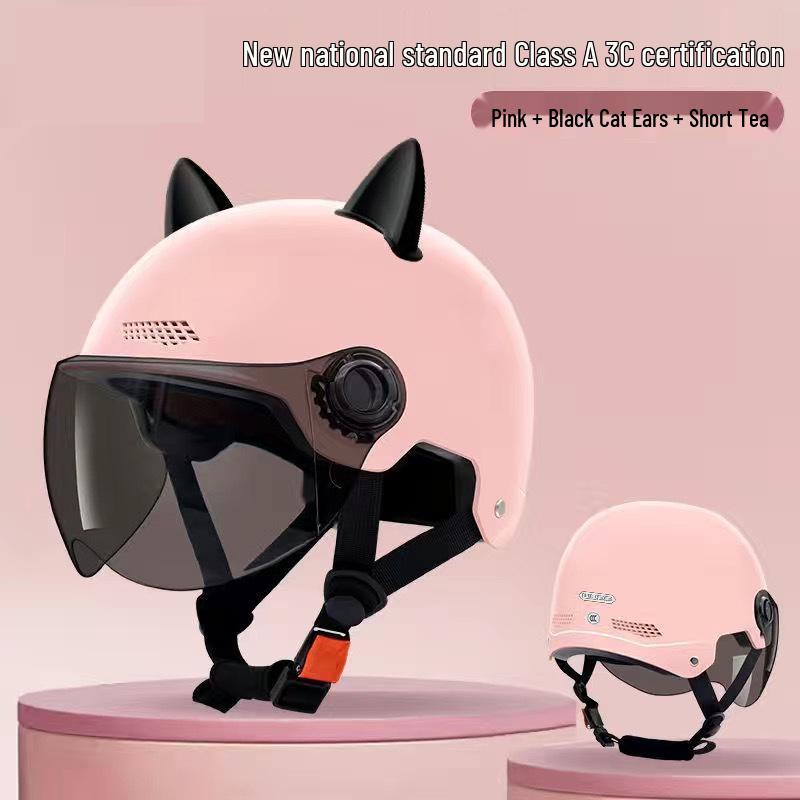 2026 Cat Ear Electric Bike Helmet 3C Certified - Unisex Summer Sun Protection