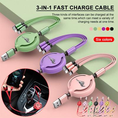 Chargeur de téléphone portable télescopique trois en un monté sur voiture pour Ford Fiesta EcoSport Ranger Mondeo Mustang FOCUS 2 3 4