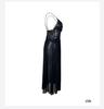 Pearl Embellished Backless Multicolor Mesh Nightgown with Side Slit - 898