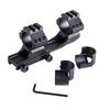 HWZ 1-inch 25.4mm 30mm Scope Mount Solid Black Cantilever Flat Top Dual Ring Adjustable