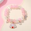 Sanrio Cinnamoroll Crystal Beaded Bracelet - Handmade Cartoon Gift for Female Students, Friends, and Couples.