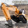 Huina 1535 1/14 RC Excavator Remote Control Truck with Lights Crawler Tractor Model Engineering Car Toys for Boys Christmas Gift